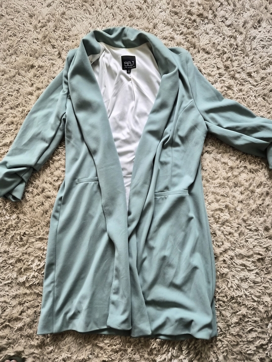 Jackets & Blazers - Mint Green Drape Front Women's Coat